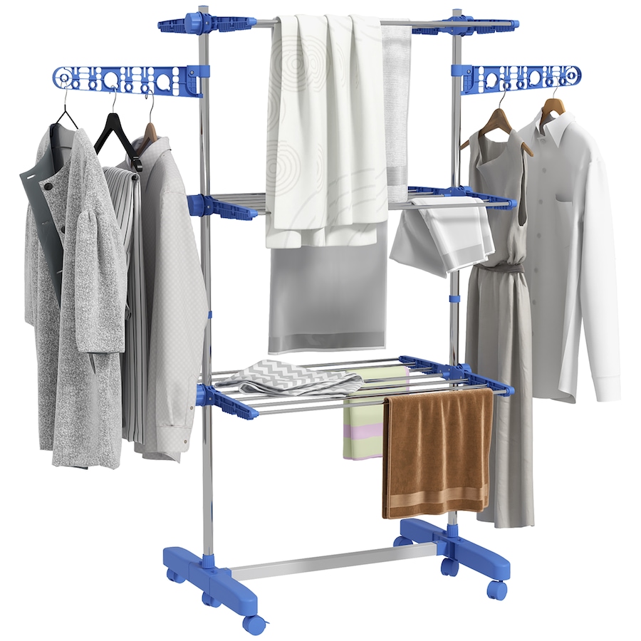 Image 981122_ST02.jpg, Product 981-122 / Price $59.99 - $73.99, HOMCOM Clothes Drying Rack with Side Wings for Indoor Outdoor from HOMCOM on TSC.ca's Home & Garden department