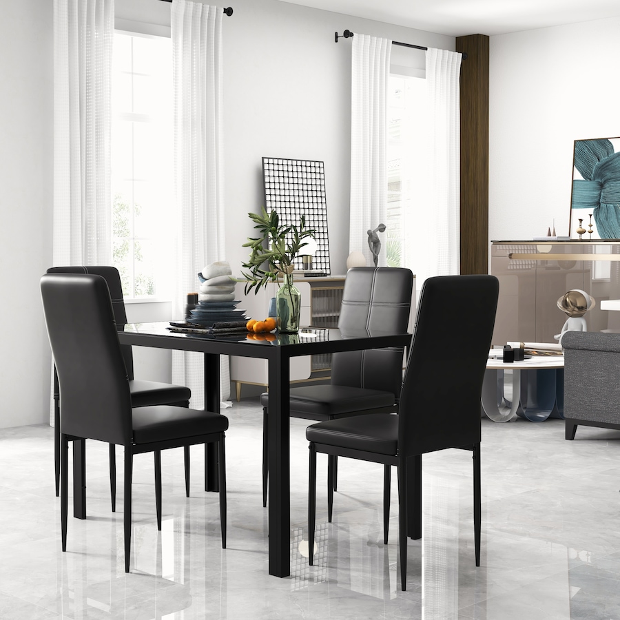 Image 981123_ALTMORE1.jpg, Product 981-123 / Price $284.99 - $318.26, HOMCOM Dining Table Set for 4, Rectangular Glass Kitchen Table With Chairs from HOMCOM on TSC.ca's Home & Garden department