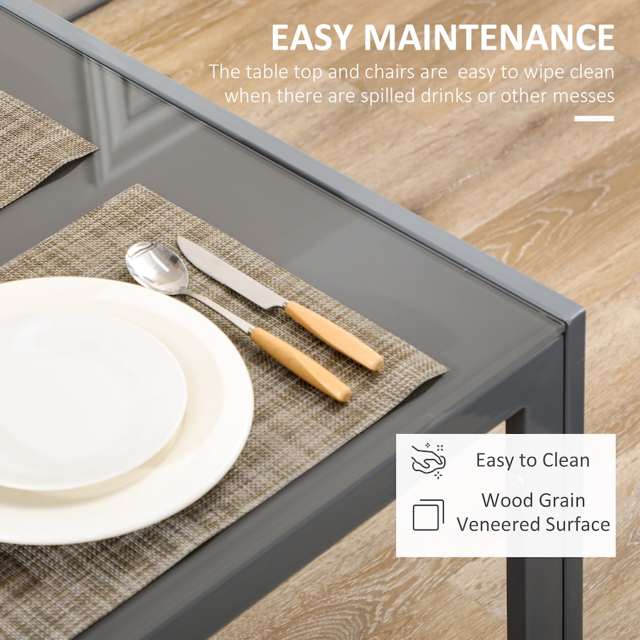 Image 981123_ALTMORE13.jpg, Product 981-123 / Price $284.99 - $318.26, HOMCOM Dining Table Set for 4, Rectangular Glass Kitchen Table With Chairs from HOMCOM on TSC.ca's Home & Garden department