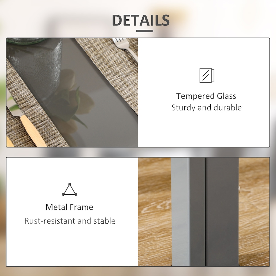 Image 981123_ALTMORE14.jpg, Product 981-123 / Price $284.99 - $318.26, HOMCOM Dining Table Set for 4, Rectangular Glass Kitchen Table With Chairs from HOMCOM on TSC.ca's Home & Garden department