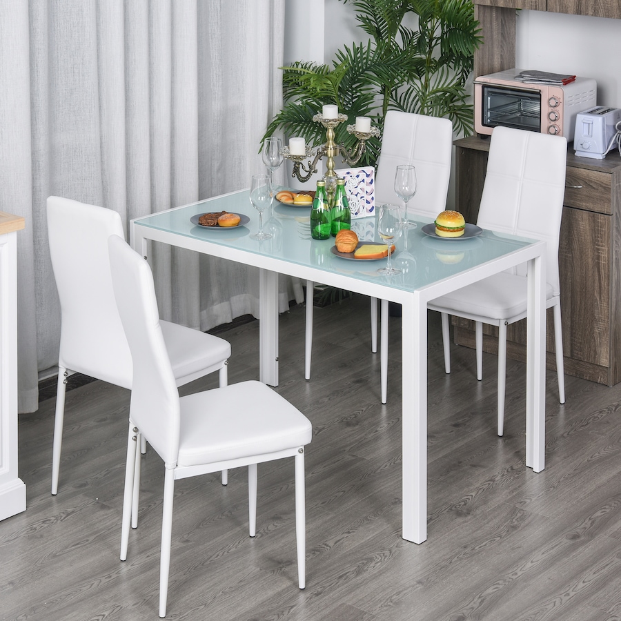 Image 981123_ALTMORE18.jpg, Product 981-123 / Price $284.99 - $318.26, HOMCOM Dining Table Set for 4, Rectangular Glass Kitchen Table With Chairs from HOMCOM on TSC.ca's Home & Garden department