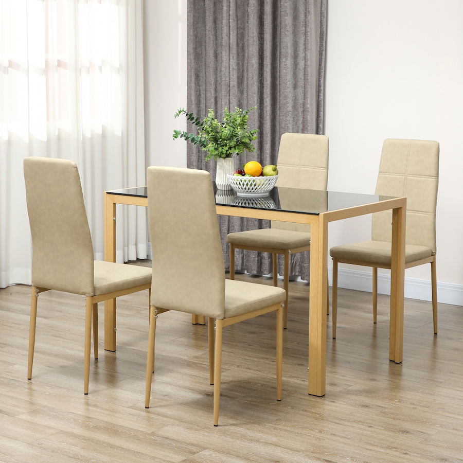 Image 981123_ALTMORE32.jpg, Product 981-123 / Price $284.99 - $318.26, HOMCOM Dining Table Set for 4, Rectangular Glass Kitchen Table With Chairs from HOMCOM on TSC.ca's Home & Garden department