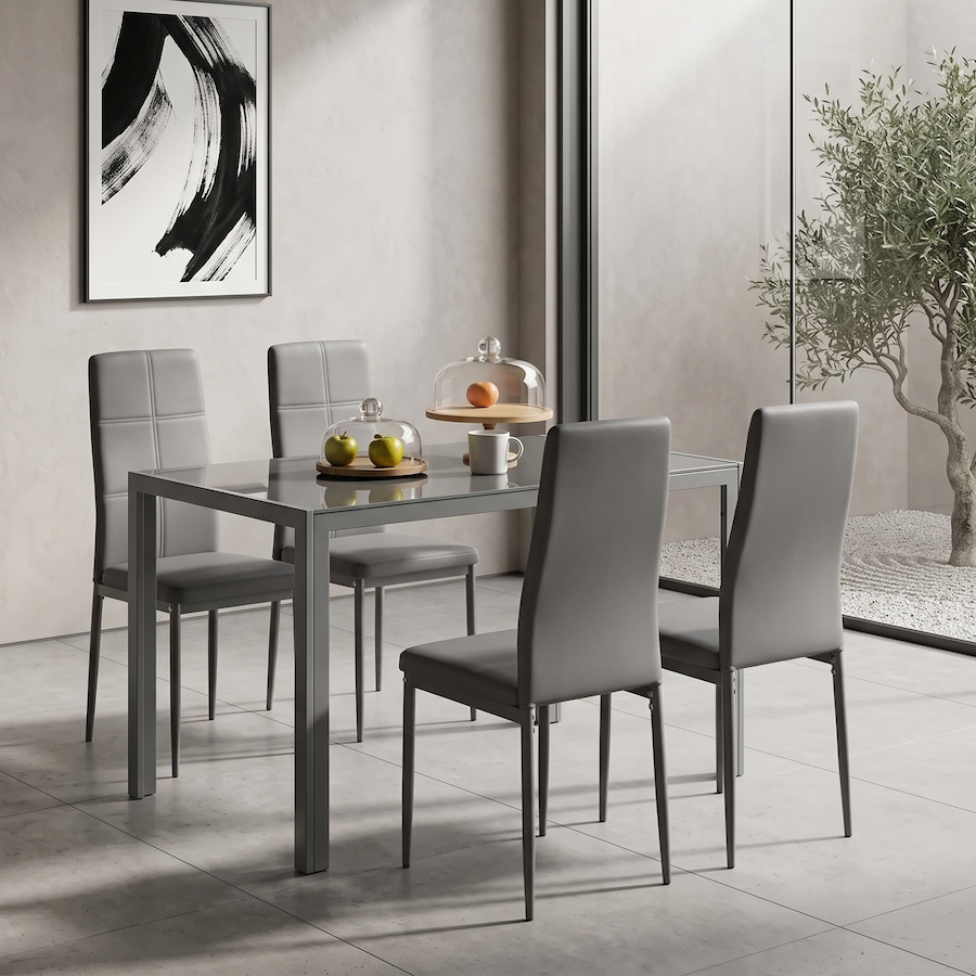 Image 981123_ALTMORE34.jpg, Product 981-123 / Price $284.99 - $318.26, HOMCOM Dining Table Set for 4, Rectangular Glass Kitchen Table With Chairs from HOMCOM on TSC.ca's Home & Garden department