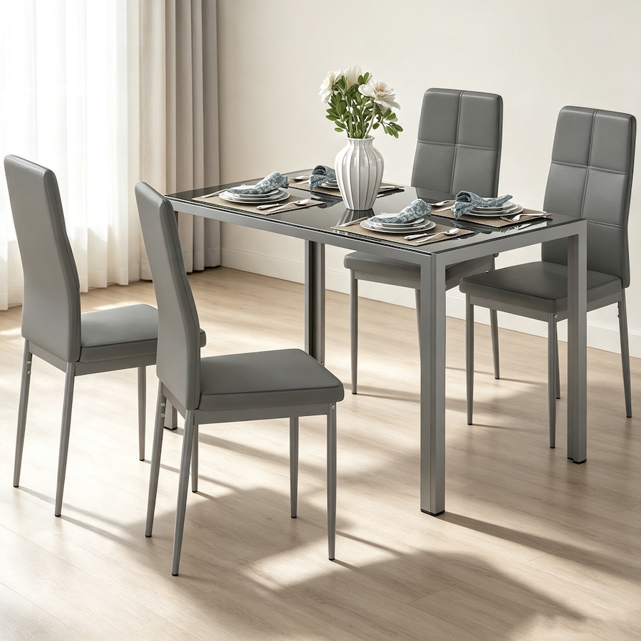 Image 981123_ALTMORE36.jpg, Product 981-123 / Price $284.99 - $318.26, HOMCOM Dining Table Set for 4, Rectangular Glass Kitchen Table With Chairs from HOMCOM on TSC.ca's Home & Garden department