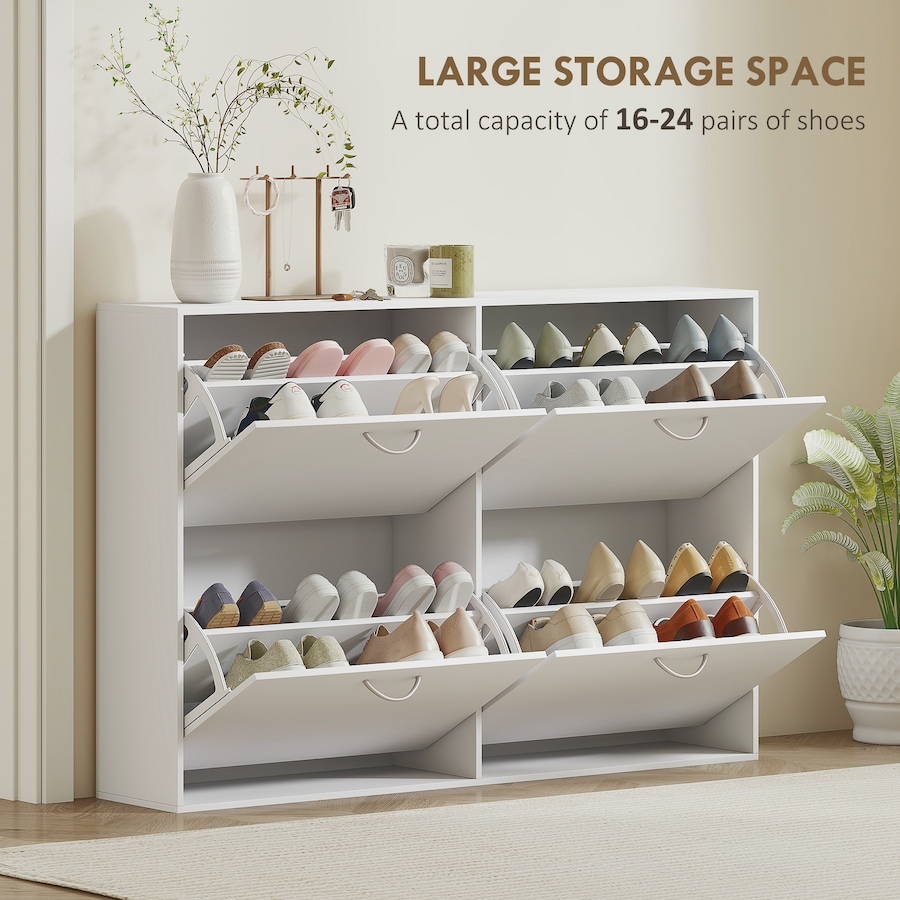 Image 981125_ALTMORE12.jpg, Product 981-125 / Price $164.99, Flip Down Shoe Shelf Wooden Multi Cabinet Drawer Organizer Living Room from HOMCOM on TSC.ca's Home & Garden department