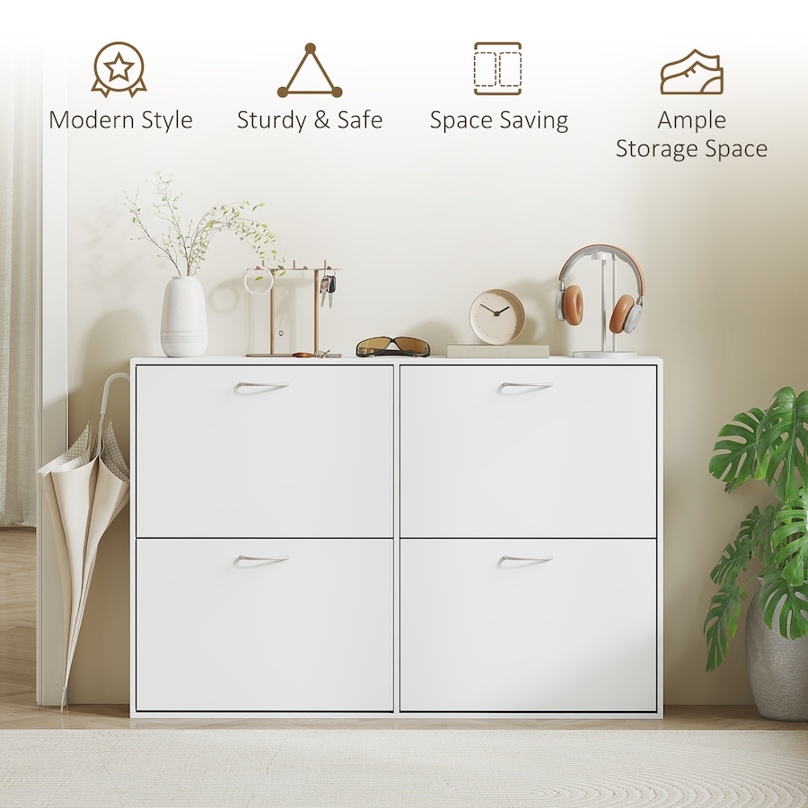 Image 981125_ALTMORE15.jpg, Product 981-125 / Price $164.99, Flip Down Shoe Shelf Wooden Multi Cabinet Drawer Organizer Living Room from HOMCOM on TSC.ca's Home & Garden department