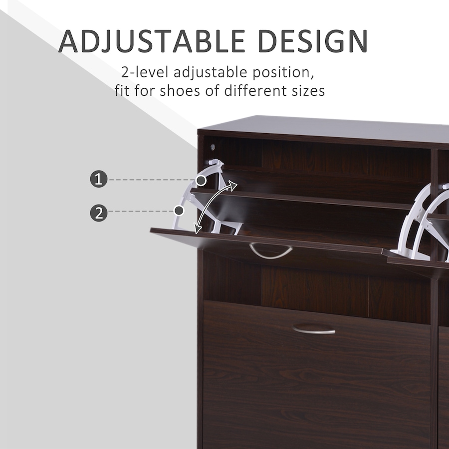 Image 981125_ALTMORE4.jpg, Product 981-125 / Price $164.99, Flip Down Shoe Shelf Wooden Multi Cabinet Drawer Organizer Living Room from HOMCOM on TSC.ca's Home & Garden department