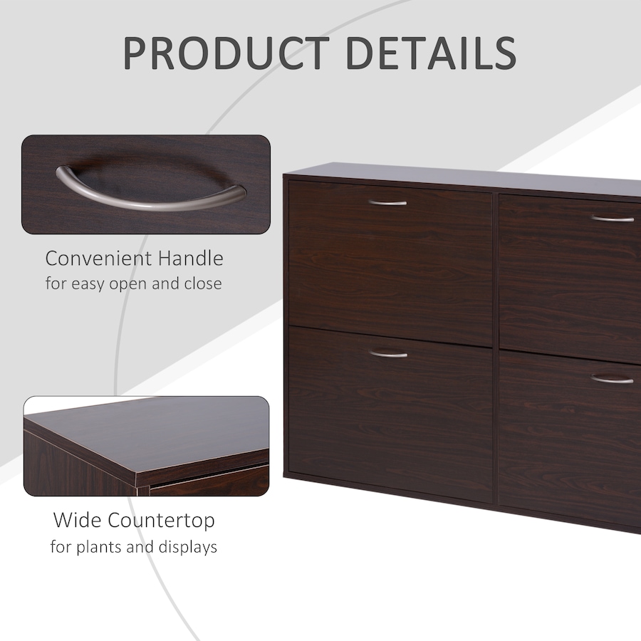 Image 981125_ALTMORE5.jpg, Product 981-125 / Price $164.99, Flip Down Shoe Shelf Wooden Multi Cabinet Drawer Organizer Living Room from HOMCOM on TSC.ca's Home & Garden department