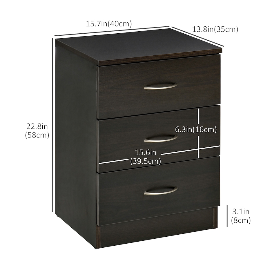 Image 981126_ALTMORE11.jpg, Product 981-126 / Price $101.99 - $106.08, HOMCOM Bedside Table, Night Stand with 3 Drawer for Bedroom from HOMCOM on TSC.ca's Home & Garden department