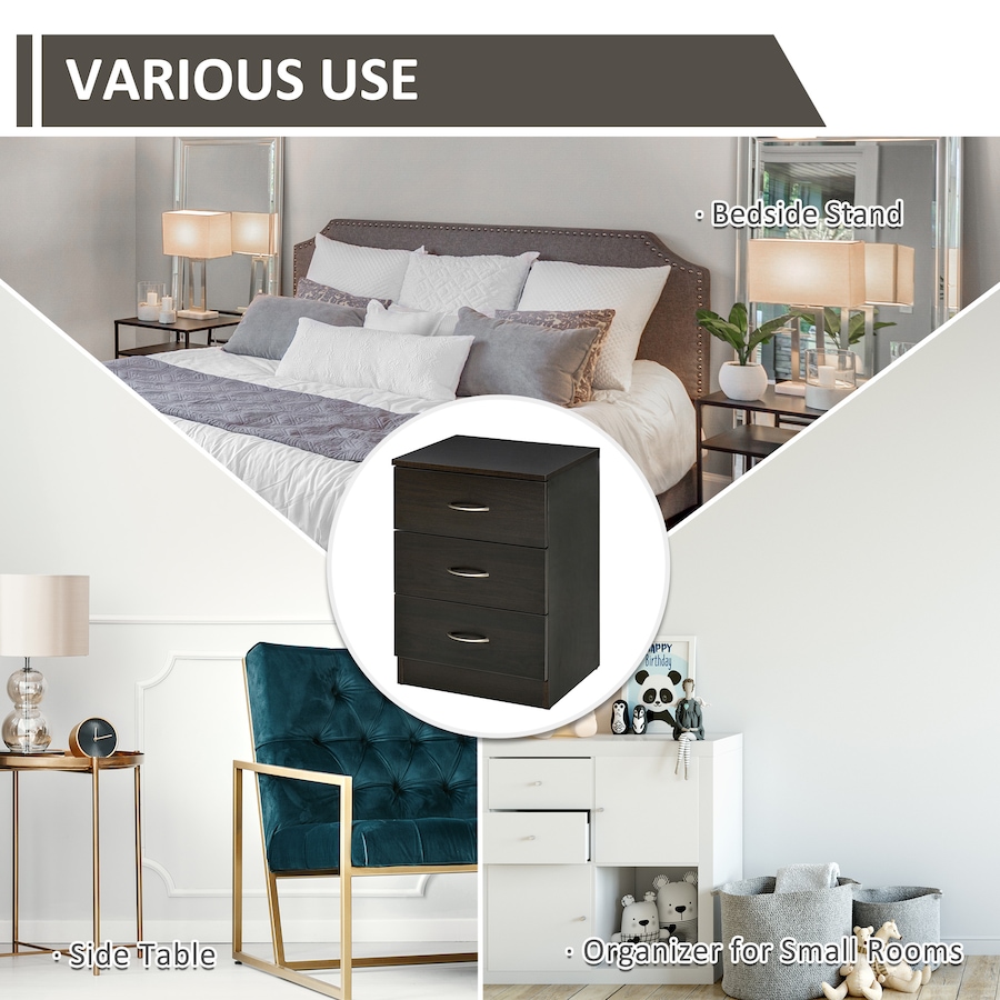 Image 981126_ALTMORE13.jpg, Product 981-126 / Price $101.99 - $106.08, HOMCOM Bedside Table, Night Stand with 3 Drawer for Bedroom from HOMCOM on TSC.ca's Home & Garden department