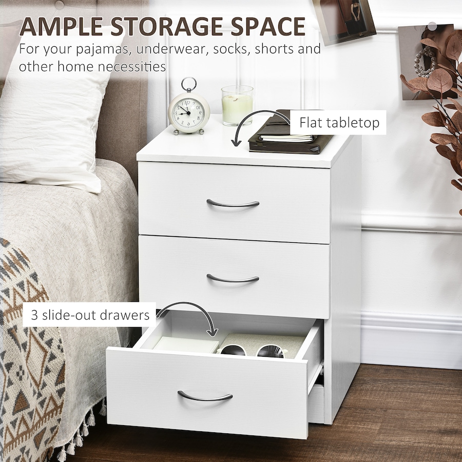 Image 981126_ALTMORE3.jpg, Product 981-126 / Price $101.99 - $106.08, HOMCOM Bedside Table, Night Stand with 3 Drawer for Bedroom from HOMCOM on TSC.ca's Home & Garden department