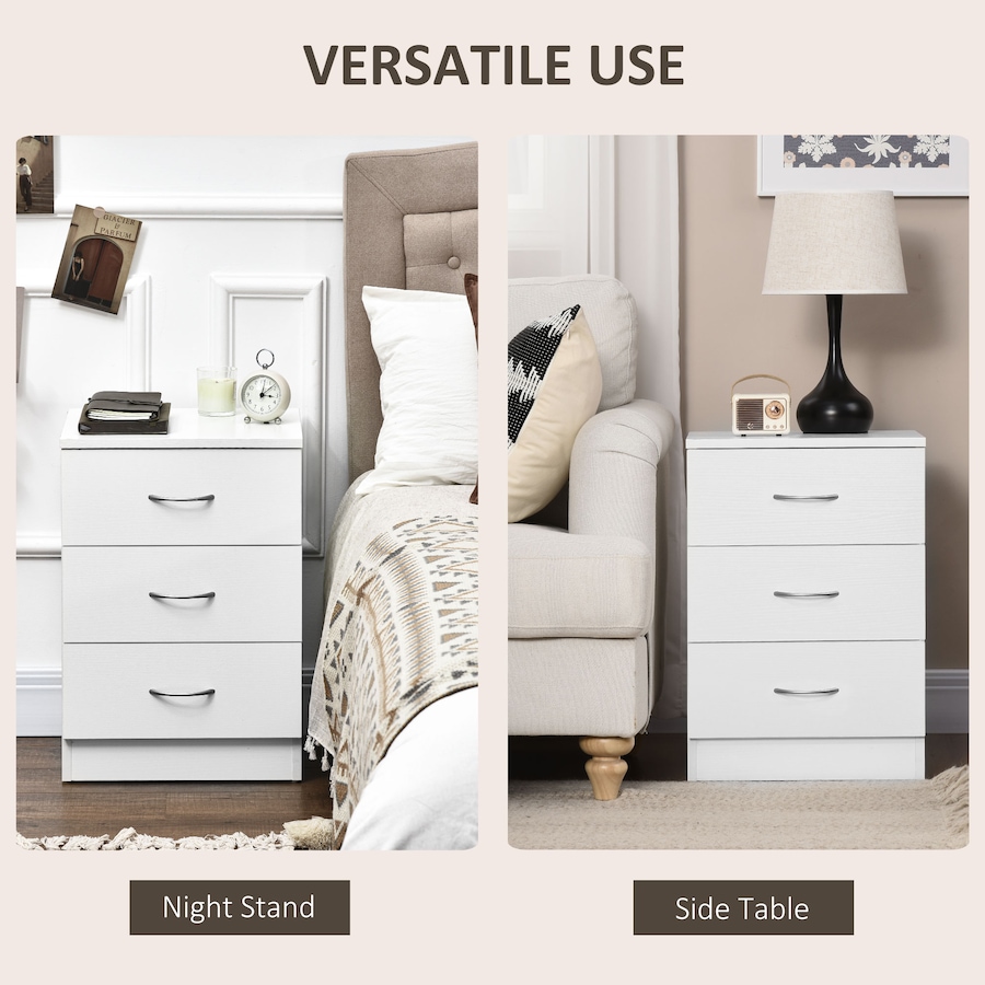 Image 981126_ALTMORE4.jpg, Product 981-126 / Price $101.99 - $106.08, HOMCOM Bedside Table, Night Stand with 3 Drawer for Bedroom from HOMCOM on TSC.ca's Home & Garden department