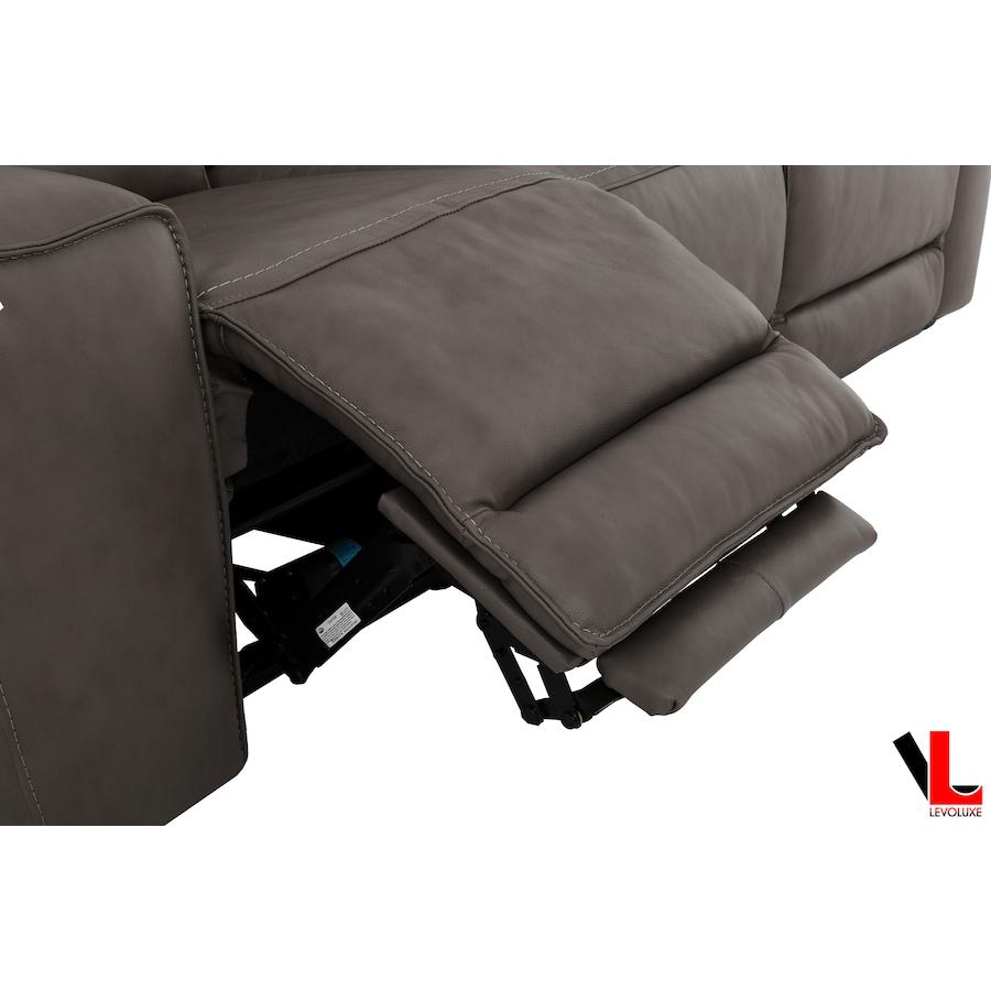 Image 981128_ALTMORE10.png, Product 981-128 / Price $3,149.99, Levoluxe Odessa 92" Power Reclining 3 Seater Sofa with Power Headrests in Tex Grey Leather Match from Levoluxe on TSC.ca's Home & Garden department