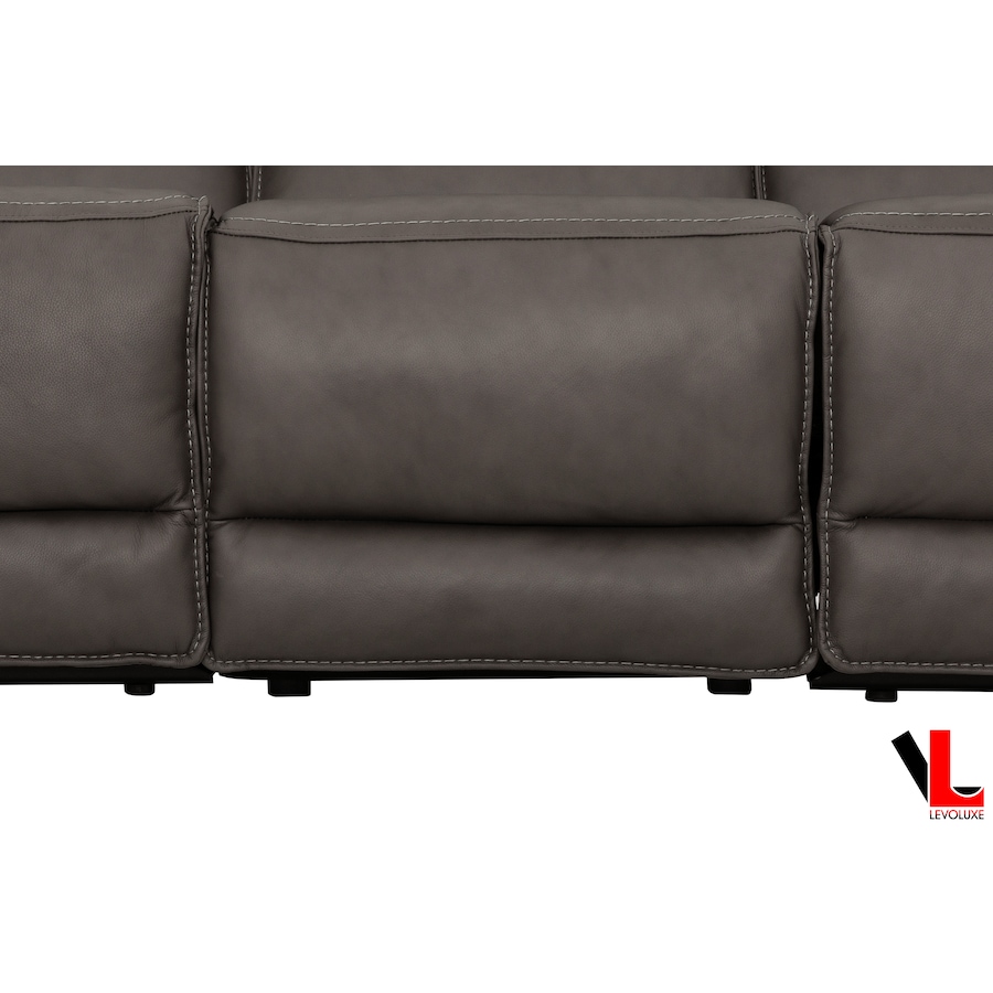 Image 981128_ALTMORE12.png, Product 981-128 / Price $3,149.99, Levoluxe Odessa 92" Power Reclining 3 Seater Sofa with Power Headrests in Tex Grey Leather Match from Levoluxe on TSC.ca's Home & Garden department