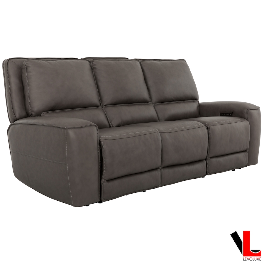 Image 981128_ALTMORE2.png, Product 981-128 / Price $3,149.99, Levoluxe Odessa 92" Power Reclining 3 Seater Sofa with Power Headrests in Tex Grey Leather Match from Levoluxe on TSC.ca's Home & Garden department