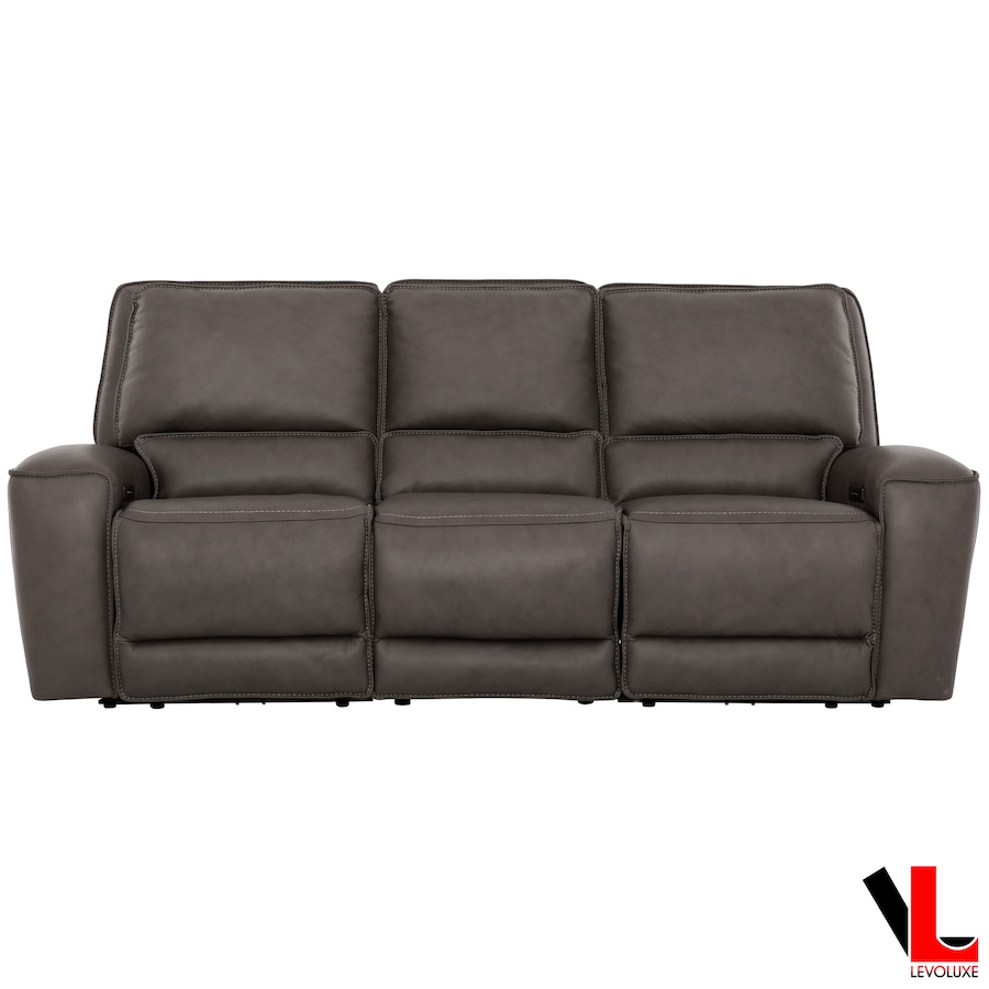 Image 981128_ALTMORE4.png, Product 981-128 / Price $3,149.99, Levoluxe Odessa 92" Power Reclining 3 Seater Sofa with Power Headrests in Tex Grey Leather Match from Levoluxe on TSC.ca's Home & Garden department