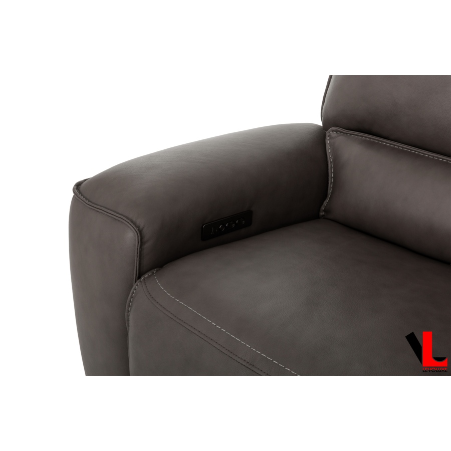Image 981128_ALTMORE9.png, Product 981-128 / Price $3,149.99, Levoluxe Odessa 92" Power Reclining 3 Seater Sofa with Power Headrests in Tex Grey Leather Match from Levoluxe on TSC.ca's Home & Garden department