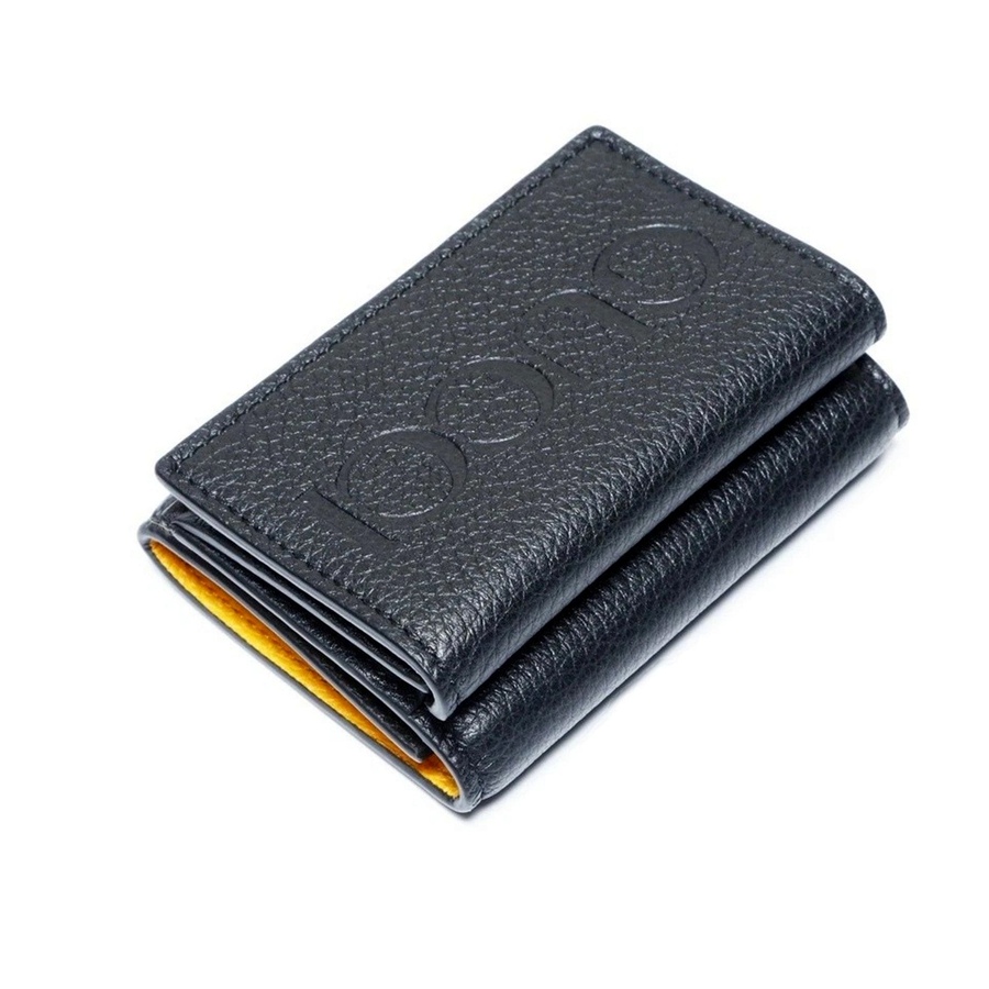 Image 981138_ALTMORE6.jpg, Product 981-138 / Price $1,193.00, Gucci Embossed Logo Mini Tri-Fold Wallet Black Yellow Pebbled Leather from Gucci on TSC.ca's Fashion department