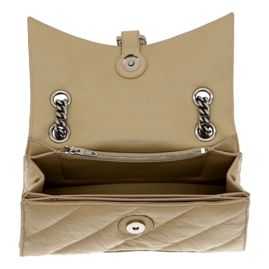 Image 981167_ALTMORE2.jpg, Product 981-167 / Price $4,691.00, Balenciaga Crush Quilted Leather Chain Shoulder Bag Taupe Silver Hardware from Balenciaga on TSC.ca's Fashion department