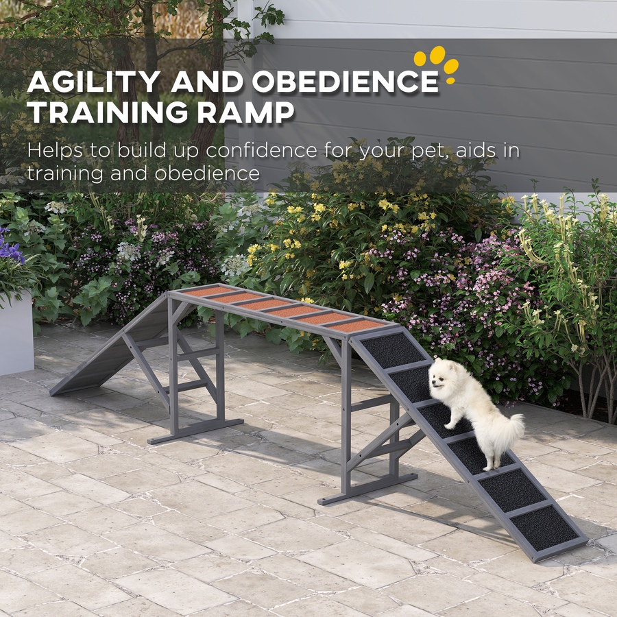 Image 981180_ALTMORE3.jpg, Product 981-180 / Price $189.99, PawHut Dog Agility Equipment Ramp with Safety Bar, Non-slip Surface, Grey from PawHut on TSC.ca's Home & Garden department