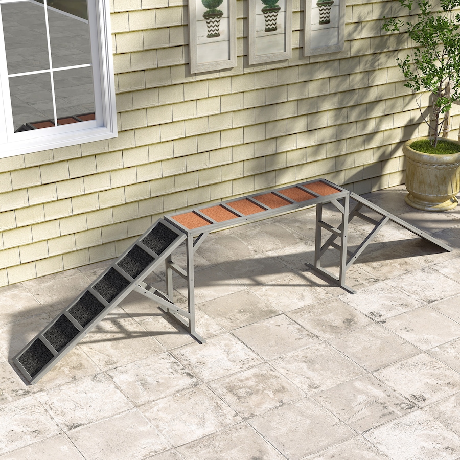 Image 981180_ALTMORE6.jpg, Product 981-180 / Price $189.99, PawHut Dog Agility Equipment Ramp with Safety Bar, Non-slip Surface, Grey from PawHut on TSC.ca's Home & Garden department