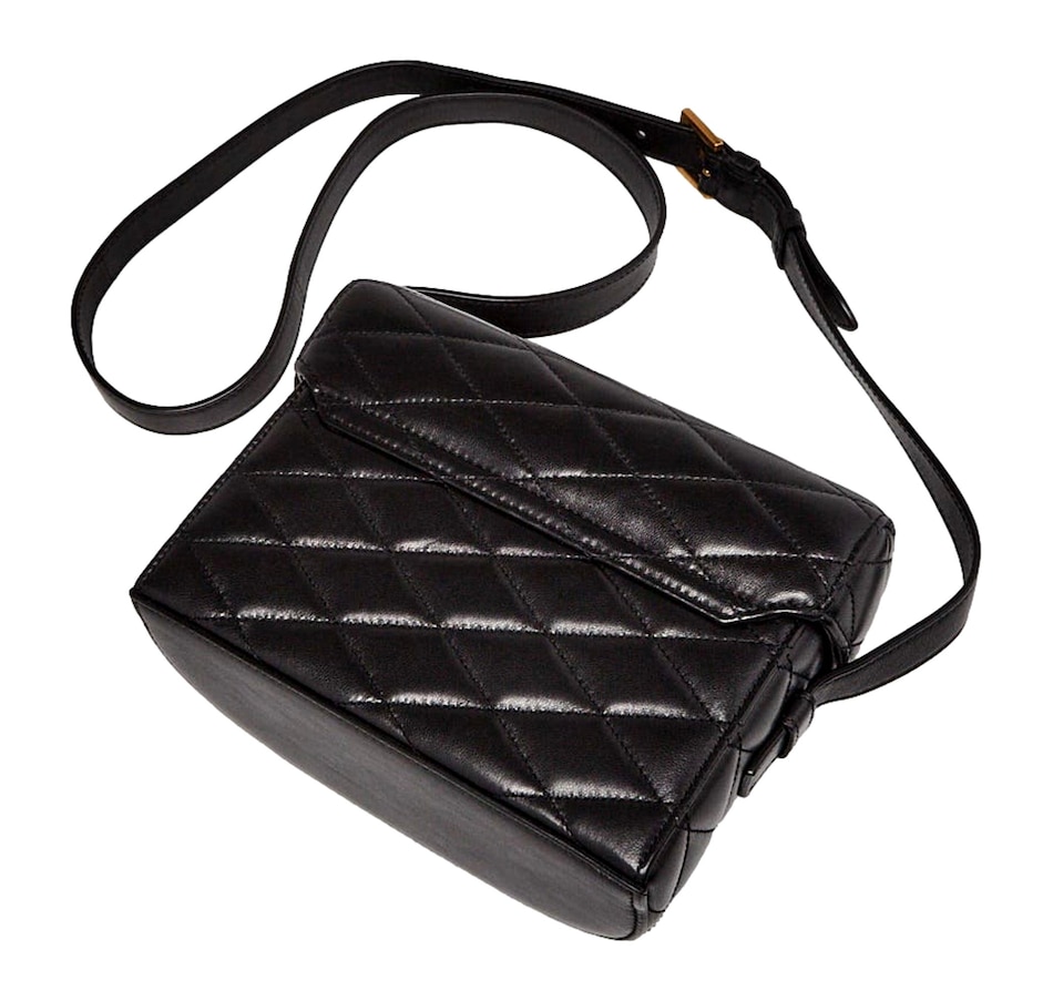 Image 981196_ALTMORE1.jpg, Product 981-196 / Price $4,055.00, Saint Laurent June Quilted Leather Crossbody Bag in Black with Gold Hardware YSL Closure from Yves Saint Laurent on TSC.ca's Fashion department