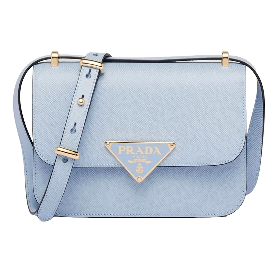 Image 981202.jpg, Product 981-202 / Price $5,565.00, Prada Embleme Triangle Logo Saffiano Leather Crossbody Bag Celeste Blue from Prada on TSC.ca's Fashion department