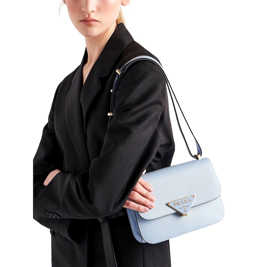 Image 981202_ALTMORE4.jpg, Product 981-202 / Price $5,565.00, Prada Embleme Triangle Logo Saffiano Leather Crossbody Bag Celeste Blue from Prada on TSC.ca's Fashion department