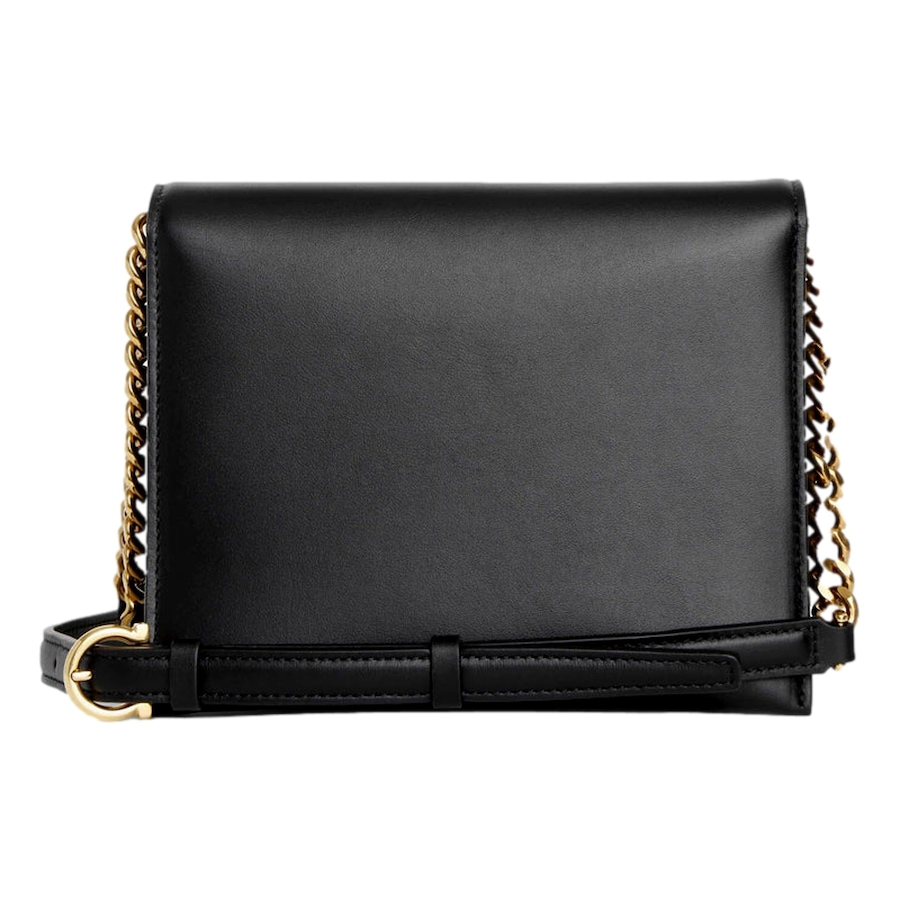Image 981209_ALTMORE2.jpg, Product 981-209 / Price $3,172.00, Ferragamo Trifolio Black Leather Flap Crossbody Bag Gold Gancini Designer from Salvatore Ferragamo on TSC.ca's Fashion department