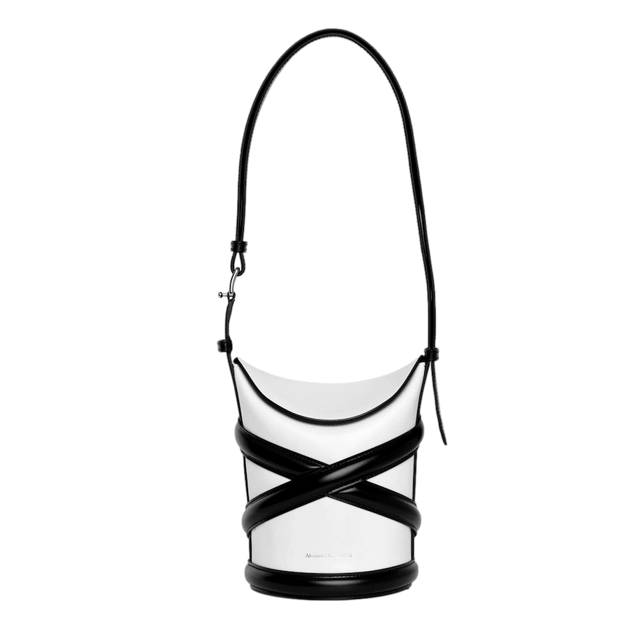 Image 981219.jpg, Product 981-219 / Price $1,988.00, Alexander McQueen Curve Soft Ivory Leather Bucket Bag from Alexander McQueen on TSC.ca's Fashion department