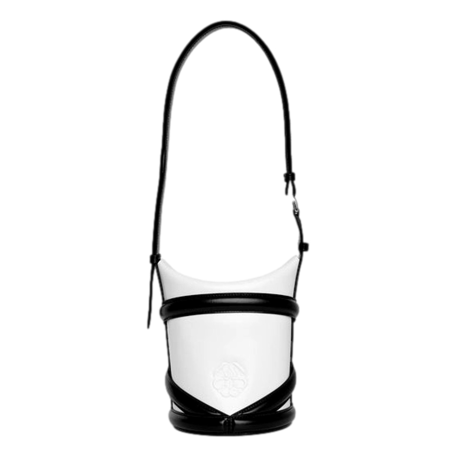 Image 981219_ALTMORE1.jpg, Product 981-219 / Price $1,988.00, Alexander McQueen Curve Soft Ivory Leather Bucket Bag from Alexander McQueen on TSC.ca's Fashion department