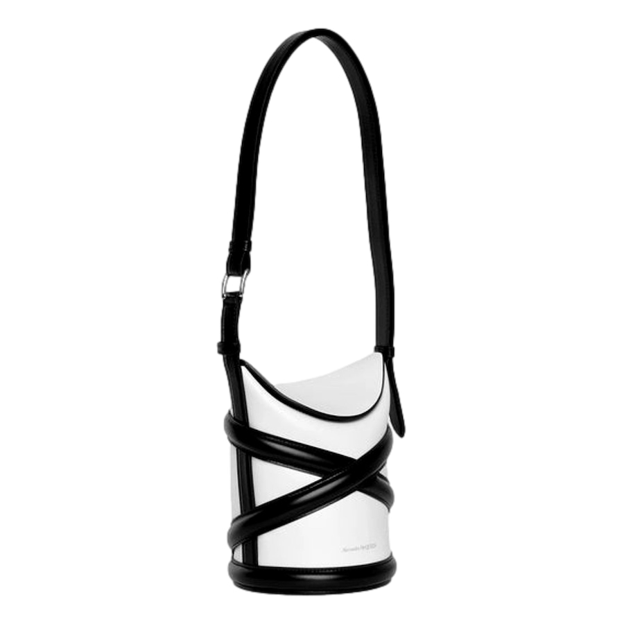 Image 981219_ALTMORE2.jpg, Product 981-219 / Price $1,988.00, Alexander McQueen Curve Soft Ivory Leather Bucket Bag from Alexander McQueen on TSC.ca's Fashion department