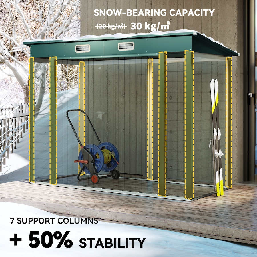 Image 982247_ALTMORE13.jpg, Product 982-247 / Price $309.99 - $319.99, Outsunny Outdoor Storage Shed, Galvanized Metal Garden Shed from Outsunny on TSC.ca's Home & Garden department