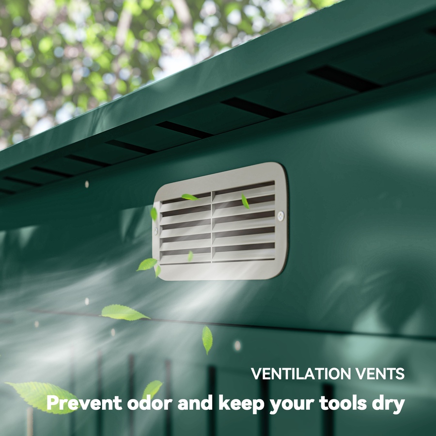 Image 982247_ALTMORE15.jpg, Product 982-247 / Price $309.99 - $319.99, Outsunny Outdoor Storage Shed, Galvanized Metal Garden Shed from Outsunny on TSC.ca's Home & Garden department