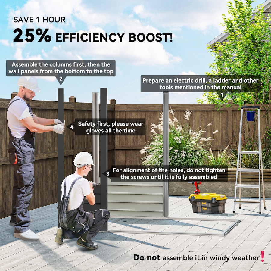 Image 982247_ALTMORE3.jpg, Product 982-247 / Price $309.99 - $319.99, Outsunny Outdoor Storage Shed, Galvanized Metal Garden Shed from Outsunny on TSC.ca's Home & Garden department