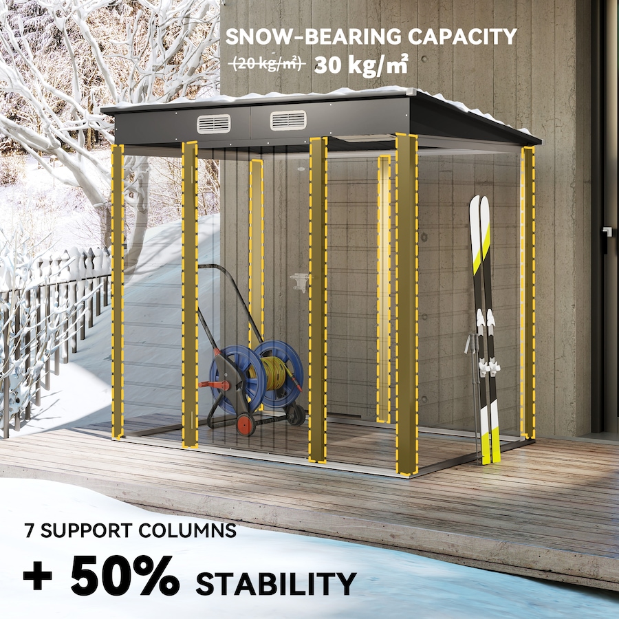Image 982247_ALTMORE4.jpg, Product 982-247 / Price $309.99 - $319.99, Outsunny Outdoor Storage Shed, Galvanized Metal Garden Shed from Outsunny on TSC.ca's Home & Garden department