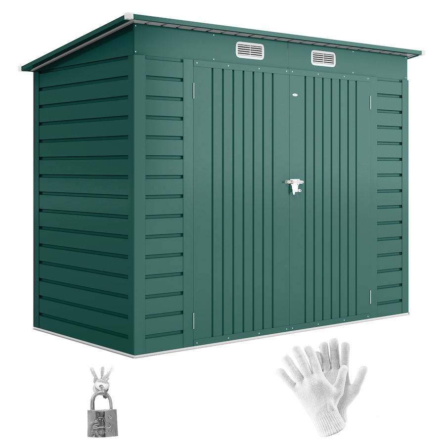 Image 982247_ST02.jpg, Product 982-247 / Price $309.99 - $319.99, Outsunny Outdoor Storage Shed, Galvanized Metal Garden Shed from Outsunny on TSC.ca's Home & Garden department
