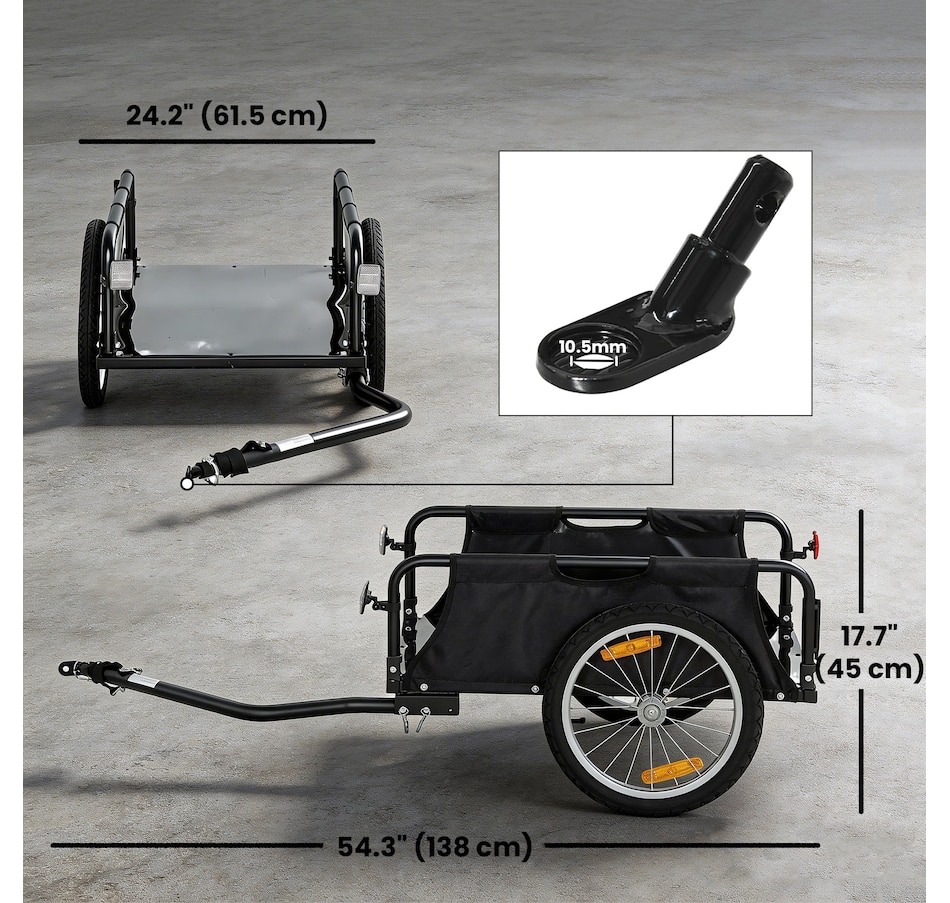 Image 982281_ALTMORE2.jpg, Product 982-281 / Price $129.99, Soozier Bike Cargo Trailer, Bicycle Trailer with Quick Release 16" Wheels from Soozier on TSC.ca's Home & Garden department