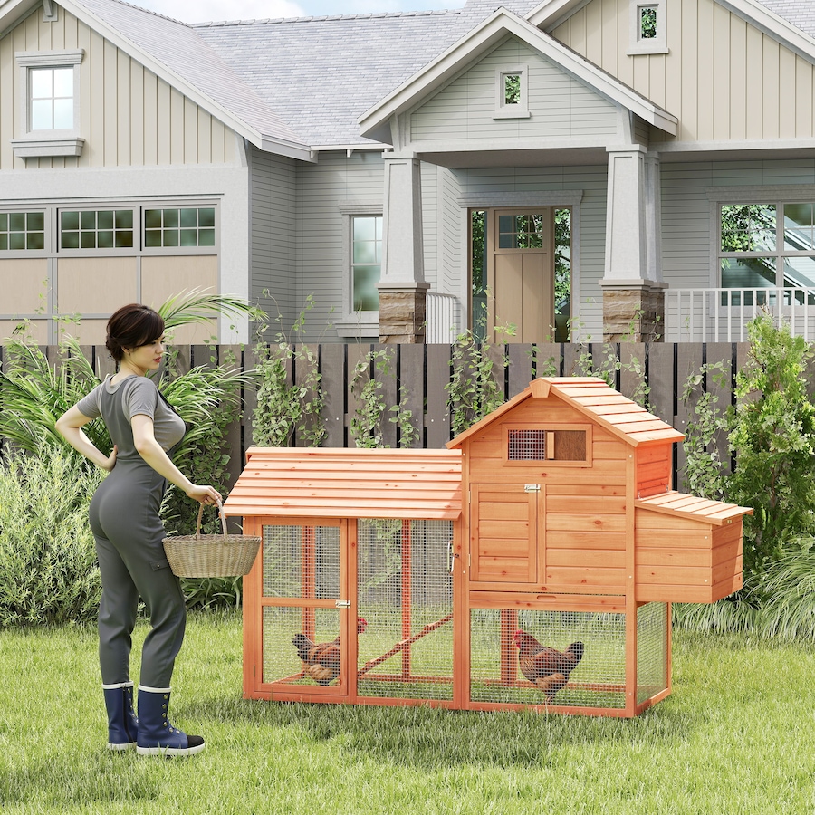 Image 982286_ALTMORE1.jpg, Product 982-286 / Price $259.99, PawHut 82" Deluxe Chicken Coop Wooden Hen House Rabbit Hutch from PawHut on TSC.ca's Home & Garden department