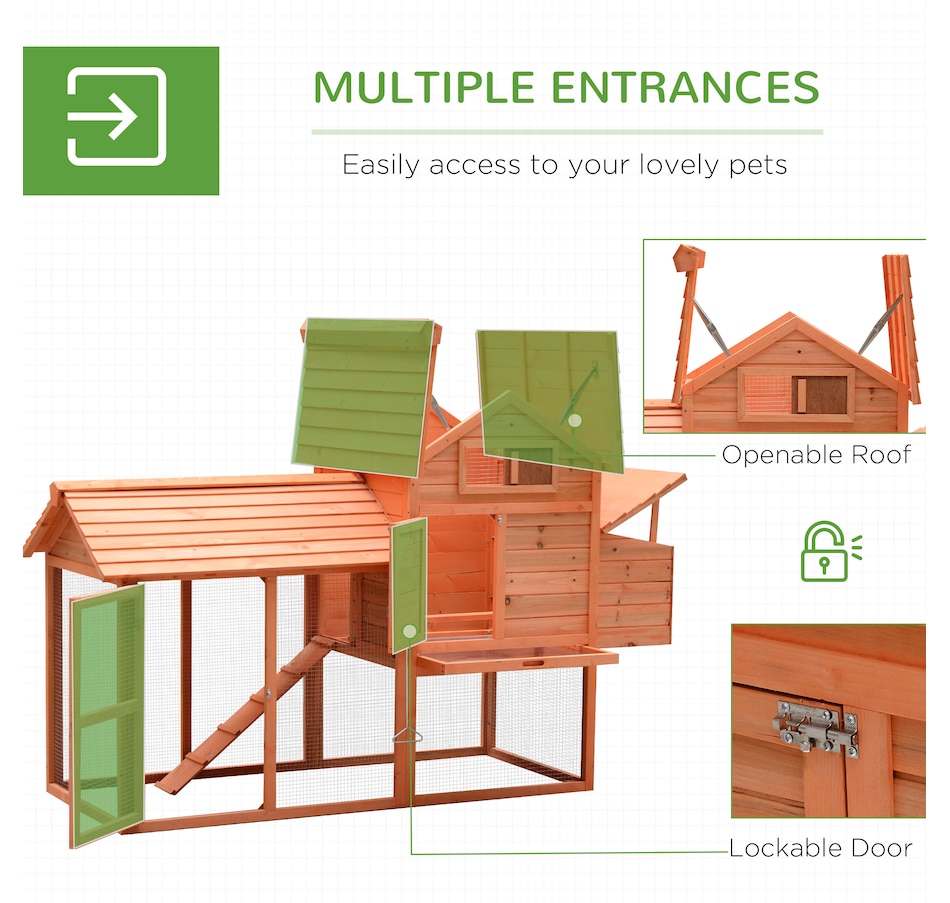 Image 982286_ALTMORE4.jpg, Product 982-286 / Price $299.99, PawHut 82" Deluxe Chicken Coop Wooden Hen House Rabbit Hutch from PawHut on TSC.ca's Home & Garden department