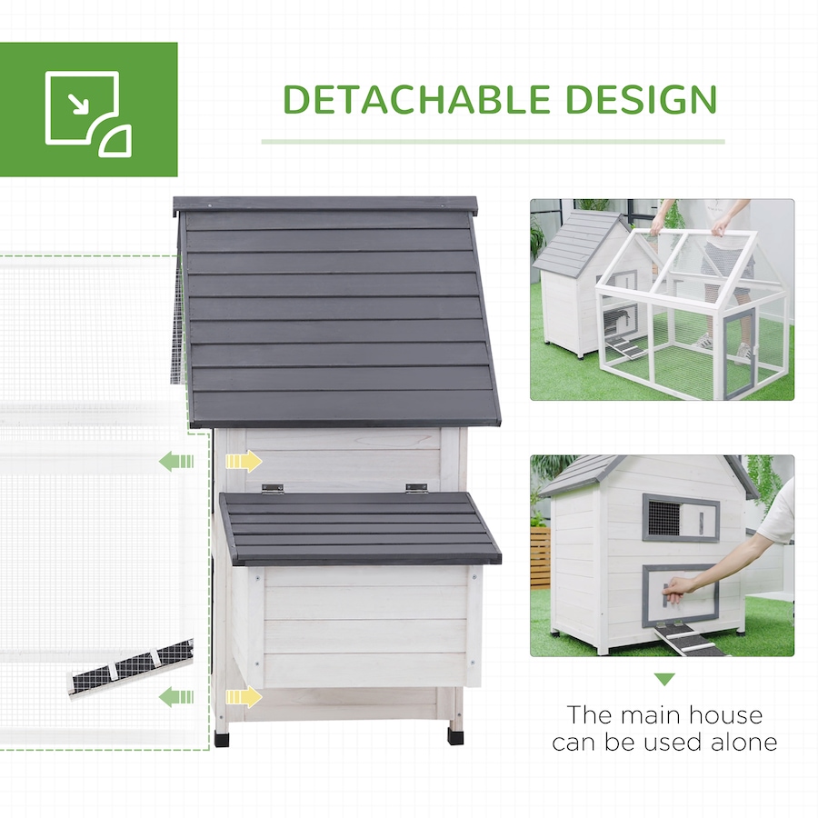 Image 982287_ALTMORE3.jpg, Product 982-287 / Price $229.99, PawHut Chicken Coop Rabbit Hutch with Nest Box, Ramp, 65" from PawHut on TSC.ca's Home & Garden department