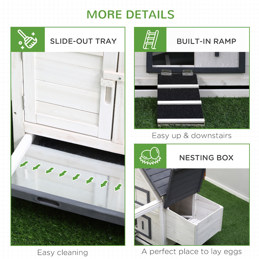 Image 982287_ALTMORE5.jpg, Product 982-287 / Price $229.99, PawHut Chicken Coop Rabbit Hutch with Nest Box, Ramp, 65" from PawHut on TSC.ca's Home & Garden department