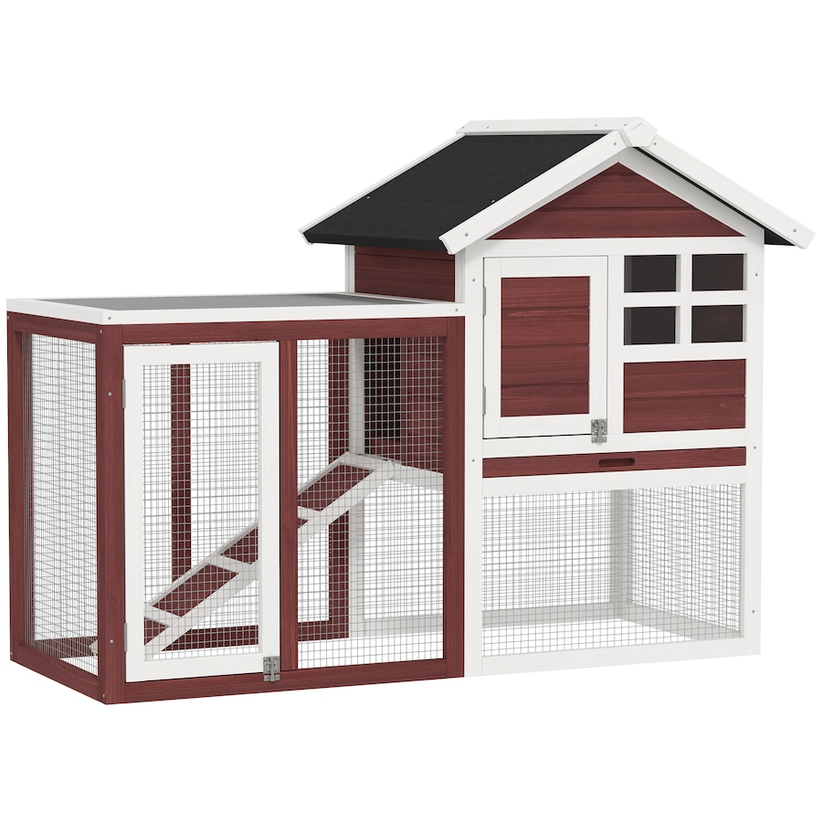 Image 982289.jpg, Product 982-289 / Price $168.99, PawHut Wooden Rabbit Hutch Weatherproof with Screened Run Brown 49" from PawHut on TSC.ca's Home & Garden department