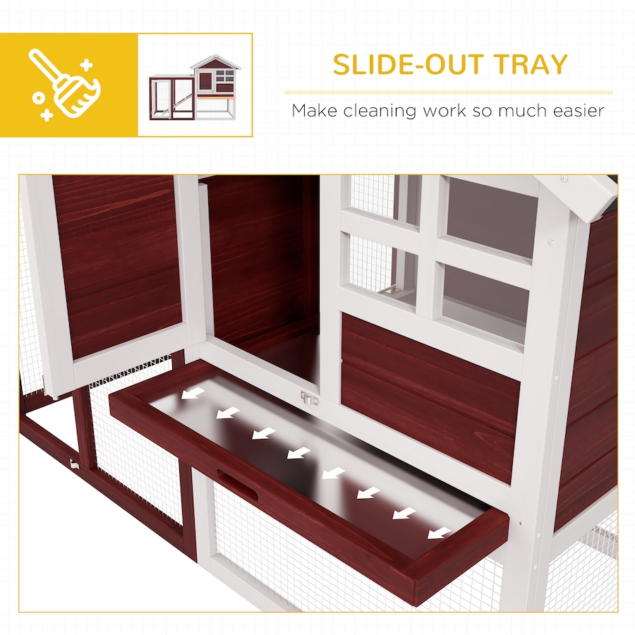 Image 982289_ALTMORE5.jpg, Product 982-289 / Price $168.99, PawHut Wooden Rabbit Hutch Weatherproof with Screened Run Brown 49" from PawHut on TSC.ca's Home & Garden department