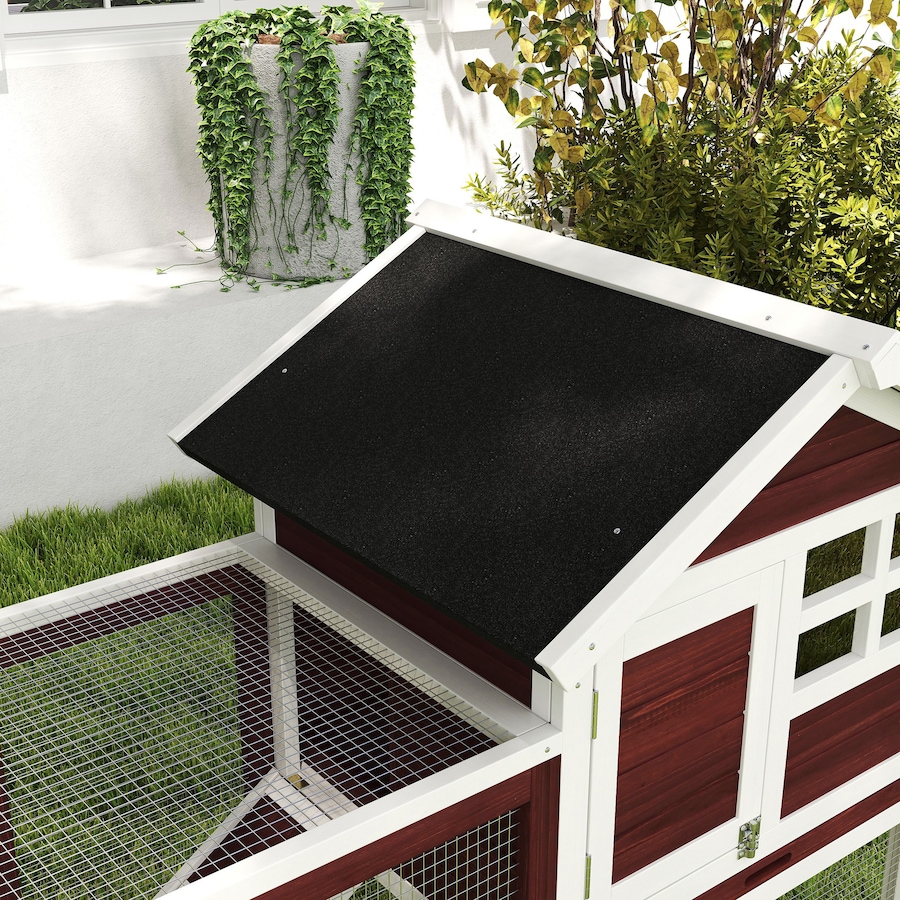 Image 982289_ALTMORE8.jpg, Product 982-289 / Price $168.99, PawHut Wooden Rabbit Hutch Weatherproof with Screened Run Brown 49" from PawHut on TSC.ca's Home & Garden department