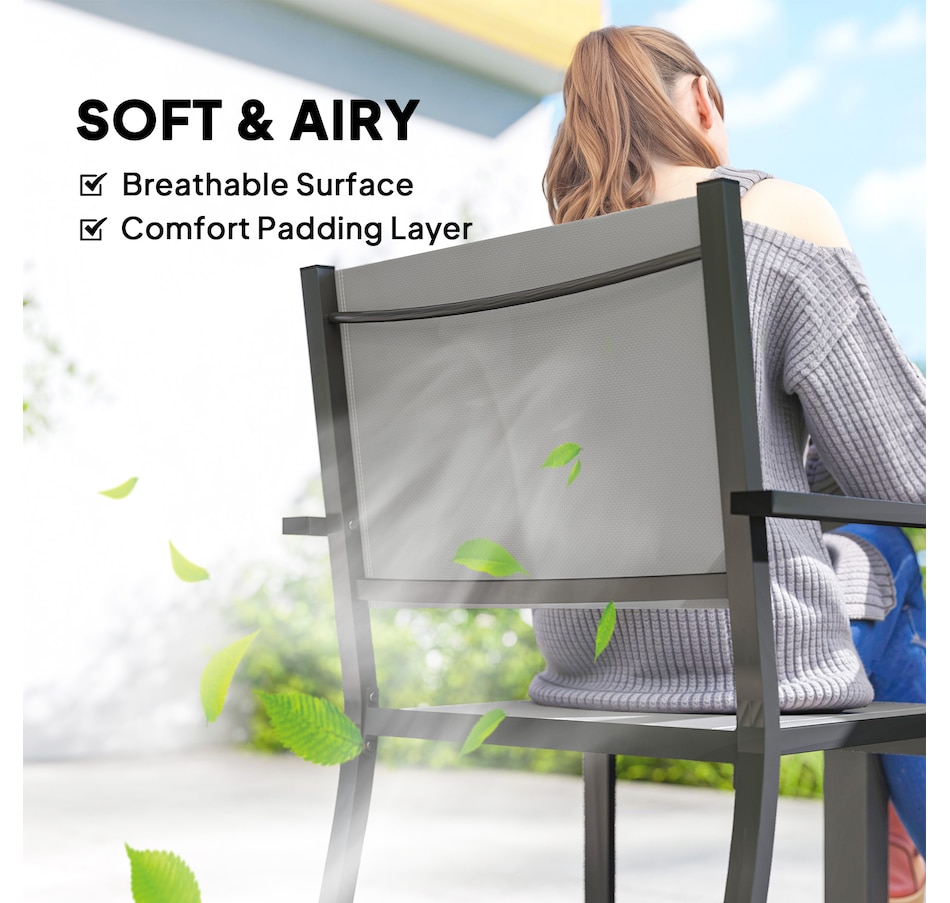 Image 982303_ALTMORE4.jpg, Product 982-303 / Price $699.99, Outsunny 7 Pieces Aluminum Outdoor Dining Set with Extendable Tabletop from Outsunny on TSC.ca's Home & Garden department