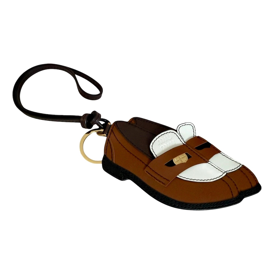 Image 982308.jpg, Product 982-308 / Price $875.00, Miu Miu Penny Loafer Leather Bag Charm Brown and White from Miu Miu on TSC.ca's Fashion department