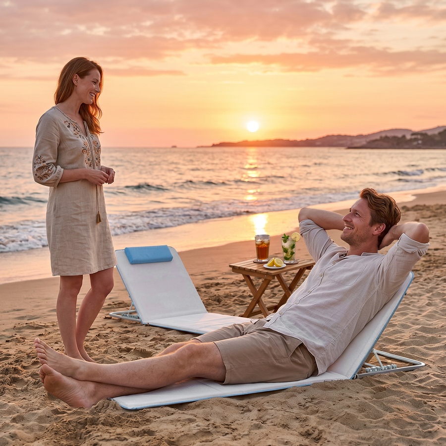 Image 982329_ALTMORE31.jpg, Product 982-329 / Price $59.99, Outsunny 2 Pieces Outdoor Beach Lounge Chair from Outsunny on TSC.ca's Health & Fitness department
