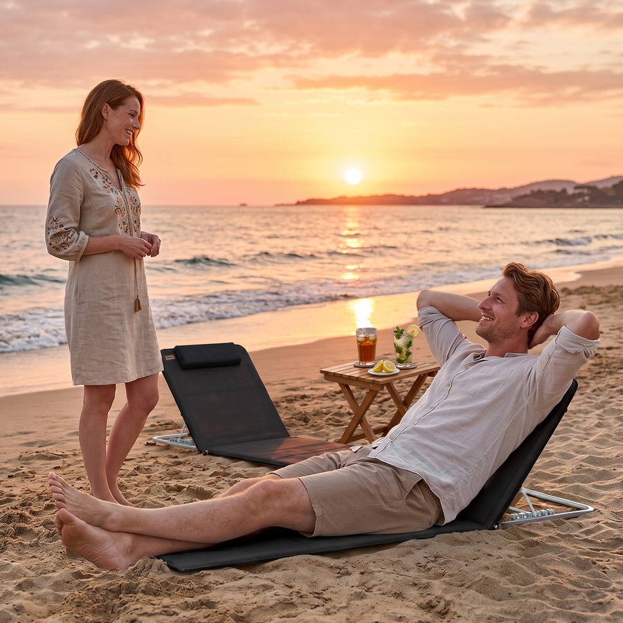 Image 982329_ALTMORE35.jpg, Product 982-329 / Price $59.99, Outsunny 2 Pieces Outdoor Beach Lounge Chair from Outsunny on TSC.ca's Health & Fitness department