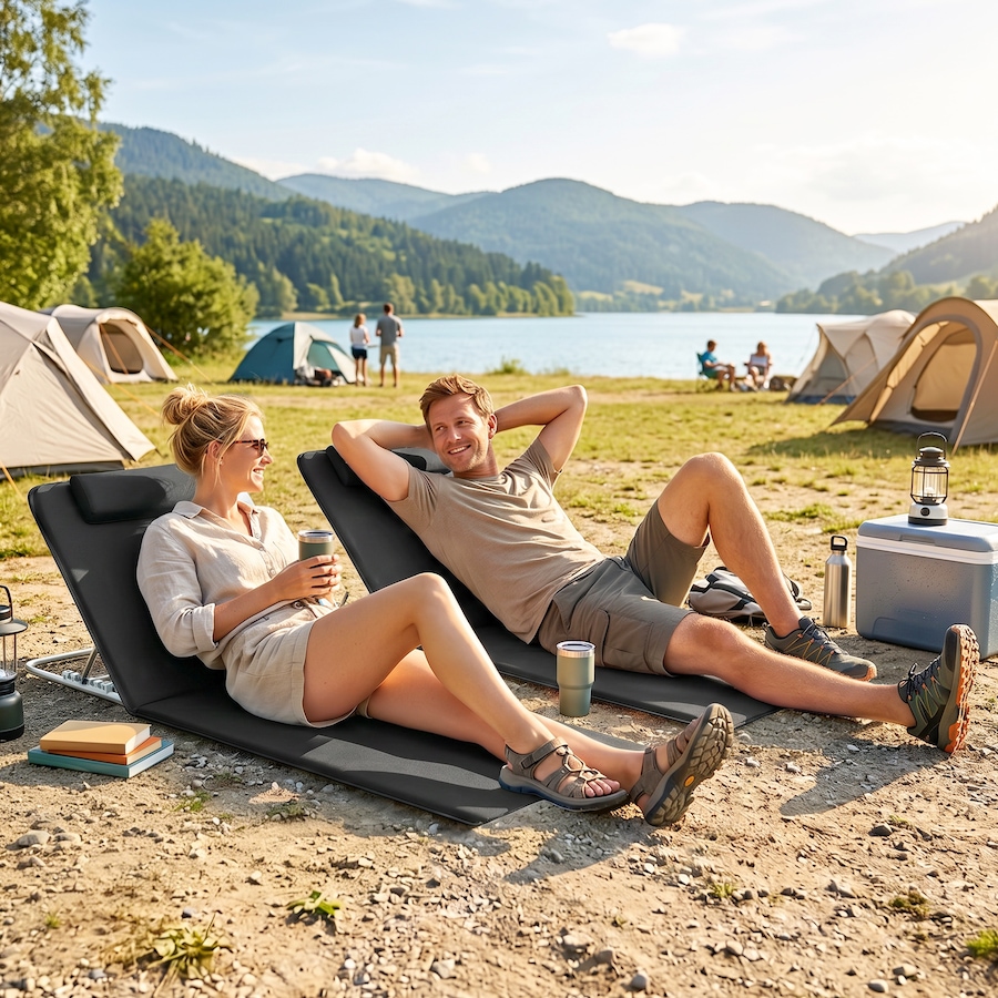 Image 982329_ALTMORE36.jpg, Product 982-329 / Price $59.99, Outsunny 2 Pieces Outdoor Beach Lounge Chair from Outsunny on TSC.ca's Health & Fitness department